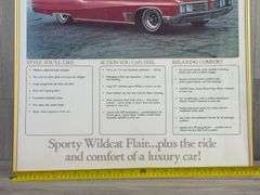 1968 Buick Wildcat Framed Picture, 28”Hx22”W
