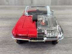 1967 Corvette Sting Ray L88 Convertible Red/1/2 Clear, 1/24, Franklin Mint Precision Models, Certificate Of Authenticity