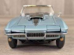 1967 Corvette Sting Ray L89, Blue, 1/24, Franklin Mint Precision Models, Limited Edition, Certificate Of Authenticity, #1528/3000
