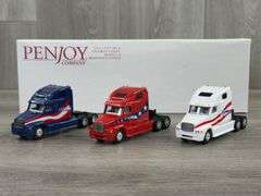 Collectors Club 3 Freightliner Semi Trucks Set, 1/64, Penjoy Company