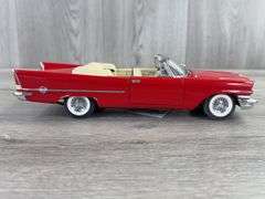 1957 Chrysler 300 Convertible, Red, 1/24, Franklin Mint Precision Models, Certificate Of Authenticity, #490/500, Main Street Products USA Limited Edition Exclusive, Outer Shipping Box