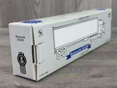 1993 Kenworth K100E A White- New Idea Christmas Tractor Trailer Lockable Coin Bank, 1/64, Liberty Classics Inc., Spec-Cast