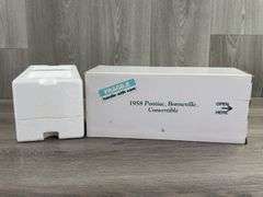 1958 Pontiac Bonneville Convertible, Mallard Turquoise/Marlin Turquoise, 1/24, Danbury Mint, Certificate Of Title