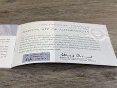 1935 Auburn 851 Speedster, Blue, 1/24, Franklin Mint, Certificate Of Authenticity, #3221/9900, Collector Portfolio, Die-Cast Collector Club Special Limited Edition, 2002 Inaugural Year Issue