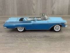1957 Mercury Montclair Convertible, Pacific Blue/Nantucket Blue, 1/24, Certificate Of Title, Danbury Mint