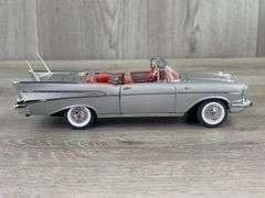 1957 Chevy Bel Air ‘Fuelie’ Convertible, Gray, 1/24, Danbury Mint, Limited Edition, #3631/5000, No Paperwork