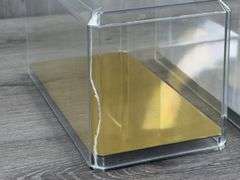 4 Display Cases, 2 - 9 1/4"× 4 3/4" × 4 1/2", 2 - 9 1/2" × 4" × 3 3/4", 1 Cover W/No Base