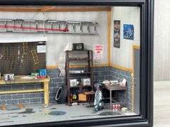 1958 Chevrolet Corvette In ‘The Garage’ Set, Red, 1/24, Certificate of Authenticity, Franklin Mint Precision Models