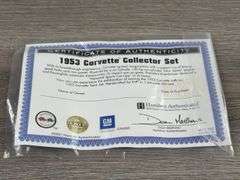 WhiteGMC Integral 1953 Corvette Tractor Trailer Set, 1/64, Ertl, Hamilton Authenticated, Certificate of Authenticity