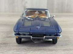 1963 Corvette Sting Ray Z06, Blue, 1/24, Franklin Mint Precision Models, Certificate, Limited Edition, #1466/3000, Outer Shipping Box