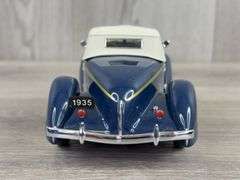 1935 Auburn 851 Speedster, Blue, 1/24, Franklin Mint, Certificate Of Authenticity, #3221/9900, Collector Portfolio, Die-Cast Collector Club Special Limited Edition, 2002 Inaugural Year Issue