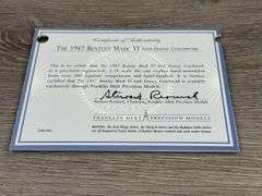 1947 Bentley Mark VI W/Franay Coachwork, Black, 1/24, Franklin Mint Precision Models, Certificate Of Authenticity, Paperwork Included