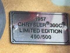 1957 Chrysler 300 Convertible, Red, 1/24, Franklin Mint Precision Models, Certificate Of Authenticity, #490/500, Main Street Products USA Limited Edition Exclusive, Outer Shipping Box