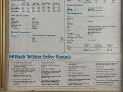1968 Buick Wildcat Framed Picture, 28”Hx22”W