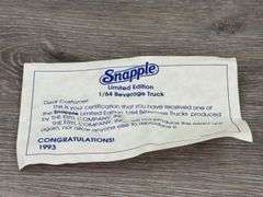 International Navistar Snapple Beverage Truck, 1/64, Ertl, 1993 Limited Edition, 1 Of 2500, Collector’s Edition