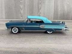 1958 Pontiac Bonneville Convertible, Mallard Turquoise/Marlin Turquoise, 1/24, Danbury Mint, Certificate Of Title