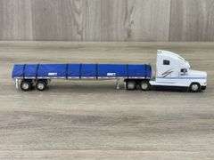 Freightliner FLD 120 Swift Tractor W/Flatbed Trailer, 1/64, PEM