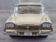 1958 Plymouth Fury Hardtop, Buckskin Beige, 1/24, Danbury Mint, Certificate Of Title