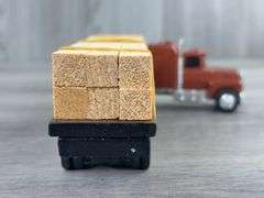 Custom Built Ford LTL-9000 W/Sleeper & Flat Bed Wooden Trailer, 1/64