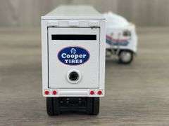 Kenworth K100E Cooper Tire & Rubber Company Locking Coin Bank Tractor Trailer, 1/64, Liberty Classics By SpecCast