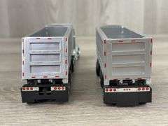 International Navistar Truck W/2 Dump Trailers, 1/64, Custom