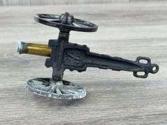 Civil War Cannon & Limber Cart, 10”, Cannon & Wheel Have Corrosion