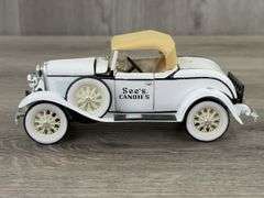 1930 Ford Model A Convertible Roadster, See’s Candy, 1/25, Ertl Collectibles, Paint Is Chipping
