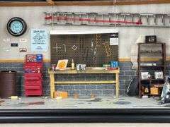 1958 Chevrolet Corvette In ‘The Garage’ Set, Red, 1/24, Certificate of Authenticity, Franklin Mint Precision Models