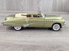 1949 Buick Roadmaster Convertible, Olive Green, 1/24, Franklin Mint Precision  Models, General Motors Dealer Exclusive, Certificate Of Authenticity, Limited Edition, #737/750, Outer Shipping Box