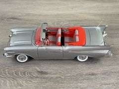1957 Chevy Bel Air ‘Fuelie’ Convertible, Gray, 1/24, Danbury Mint, Limited Edition, #3631/5000, No Paperwork
