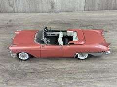 1957 Cadillac Eldorado Biarritz Convertible, Rose/White, 1/24, Danbury Mint, No Paperwork
