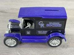 Ford Model T Colorado Rockies Delivery Van Bank, 1/25, Ertl, 2nd In A Series, 1994, Missing Key