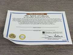 Kenworth T600B The Spirit of Liberty Tractor Trailer, 1/64, Ertl, Title of Ownership, Hamilton Authenticated