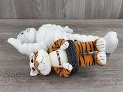 Uniroyal Tiger 9" & Michelin Man 14 1/2" Tall Stuffed Toys