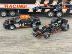 A.J. Foyt Chevrolet Racing Transporter W/2 Race Cars, 1/64, Racing Champions