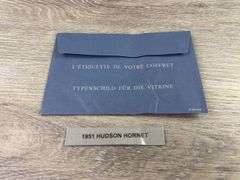 1951 Hudson Hornet, Blue, 1/24, Danbury Mint, Certificate Of Authenticity, D4C LECC VI, Limited Edition 1 Of 675, Collector Portfolio, Outer Shipping Box