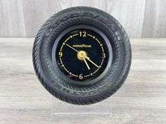 Goodyear Aquatred Tire Clock, 6”Wx6 1/2”H