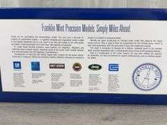 1958 Plymouth Belvedere Convertible, Teal, 1/24, Franklin Mint Precision Models, Certificate Of Authenticity, Limited Edition, #253/2500, Collector Portfolio, Outer Shipping Box
