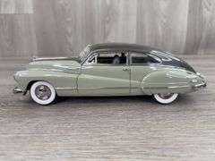 1948 Buick Roadmaster Gray Coupe, 1/24, Danbury Mint, Certificate Of Title, Missing Driver’s Side Mirror