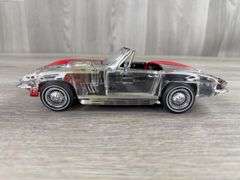 1967 Corvette Sting Ray L88 Convertible Red/1/2 Clear, 1/24, Franklin Mint Precision Models, Certificate Of Authenticity