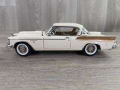 1957 Studebaker Golden Hawk, Tiara Gold/Arctic White, 1/24, Danbury Mint, 50th Anniversary Edition, Certificate Of Title
