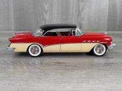 1956 Buick Roadmaster Riveria 4-Door Hardtop, Seminole Red/Cameo Beige, 1/24, Danbury Mint, Certificate Of Title