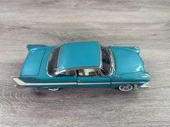 1958 Plymouth Belvedere Convertible, Teal, 1/24, Franklin Mint Precision Models, Certificate Of Authenticity, Limited Edition, #253/2500, Collector Portfolio, Outer Shipping Box