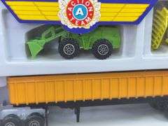 Construction Work Action Team Set, Semi and Trailer is 10", Road Tough, Super Hauler Sport