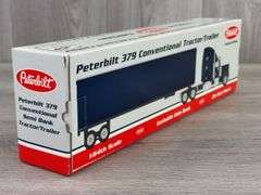 Peterbuilt 379 Red Dog Conventional Semi Tractor Trailer Lockable Coin Bank, 1/64, Liberty Classics By Spec Cast