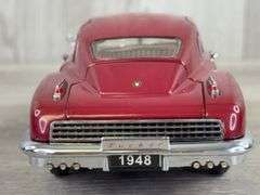 1948 Tucker ‘Tin Goose’ Sedan, Maroon, 1/24, Franklin Mint Precision Models, Collector Portfolio, Certificate Of Authenticity, #522/2500, Limited Edition, Outer Shipping Box