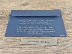 1932 Ford V8 Convertible Sedan, Bonnie & Clyde Edition, 1/24, Maroon/Black, Franklin Mint Precision Models, Collector Portfolio, Paperwork & Accessories Included