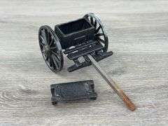 Civil War Cannon & Limber Cart, 10”, Cannon & Wheel Have Corrosion