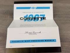 1967 Corvette Sting Ray L89, Blue, 1/24, Franklin Mint Precision Models, Limited Edition, Certificate Of Authenticity, #1528/3000