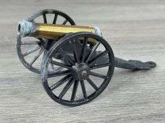 Civil War Cannon & Limber Cart, 10”, Cannon & Wheel Have Corrosion
